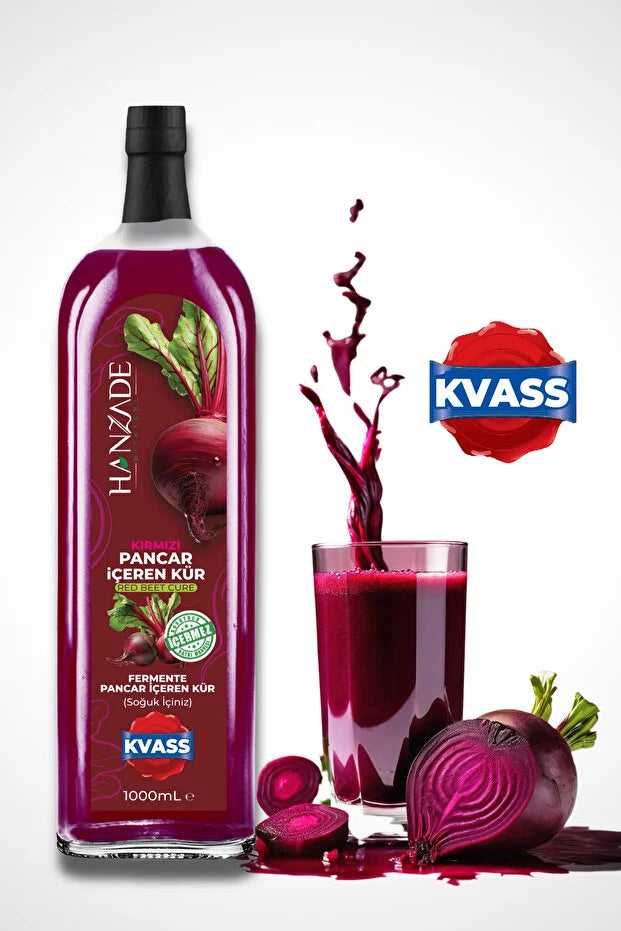Hanzade Bitkisel Pancar Kvass 1000 ml – Gefermenteerde Rode Bietendrank
