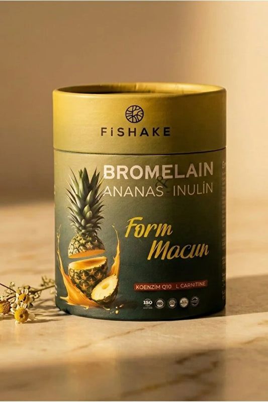 FiShake Bromelain & Ananas Form Macun met Inuline, Co-enzym Q10 en L-Carnitine – 350 g