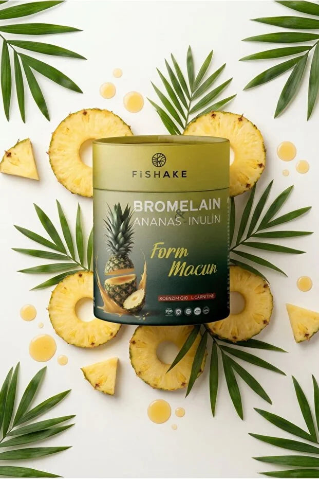FiShake Bromelain & Ananas Form Macun met Inuline, Co-enzym Q10 en L-Carnitine – 350 g