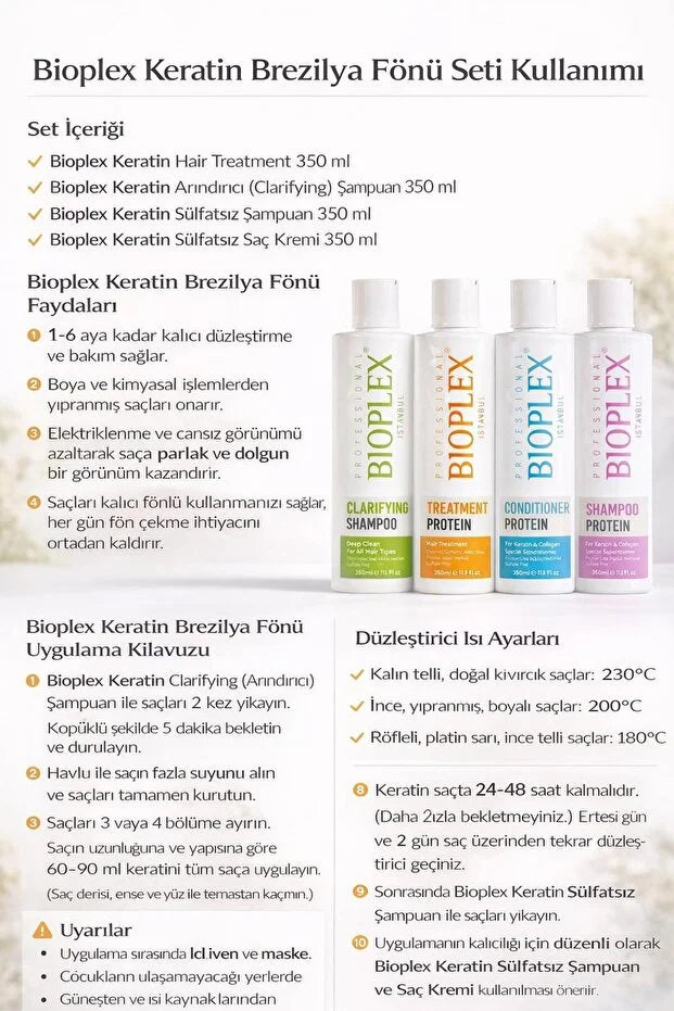 Bioplex Keratin Brazilian Blowout Set 4-delig