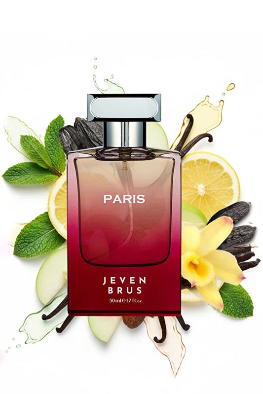 Jeven Brus Paris Eau de Parfum - 50 ml Herenparfum | Moderne Houtig‑Amber Herengeur | Fris Appel & Munt