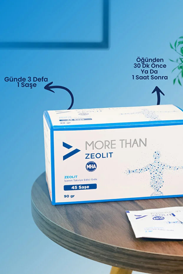 More Than MHA Zeoliet 45 Sachets - Zeoliet Voedingssupplement - Micronized Heat Activated (MHA) - 90 Gram
