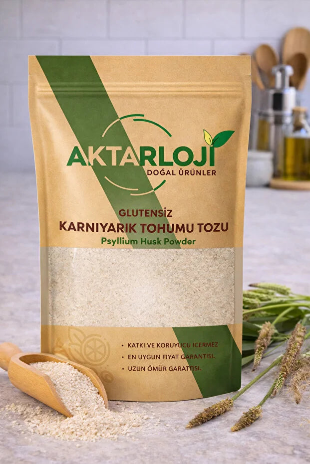 Aktarloji Psyllium Husk Poeder KARNIYARIK OTU TOHUMU TOZU - Glutenvrij Vezelpoeder 100g