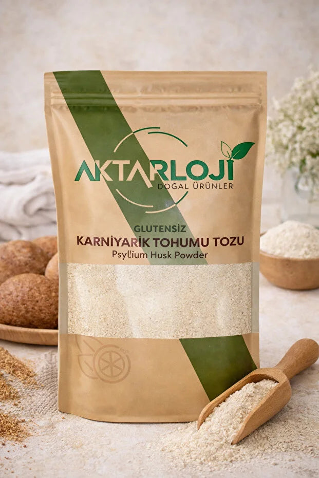 Aktarloji Psyllium Husk Poeder KARNIYARIK OTU TOHUMU TOZU - Glutenvrij Vezelpoeder 100g