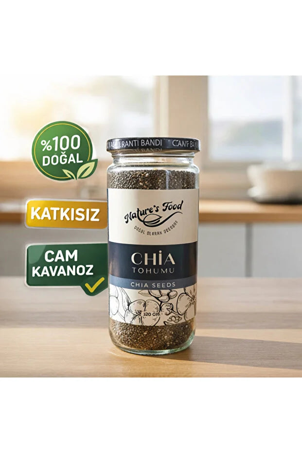Nature’s Food Chia Zaad | Chia Tohumu320 g – Superfood – Rijk aan Vezels, Plantaardige Eiwitten &amp; Omega 3