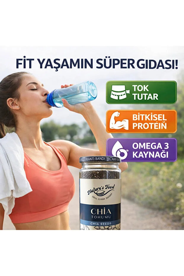 Nature’s Food Chia Zaad | Chia Tohumu320 g – Superfood – Rijk aan Vezels, Plantaardige Eiwitten &amp; Omega 3