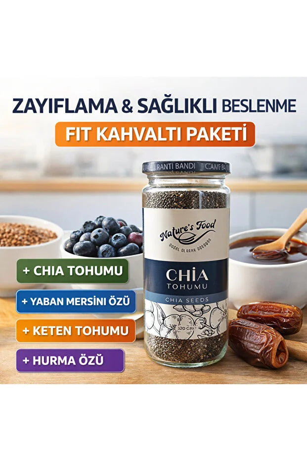 Nature’s Food Chia Zaad | Chia Tohumu320 g – Superfood – Rijk aan Vezels, Plantaardige Eiwitten &amp; Omega 3