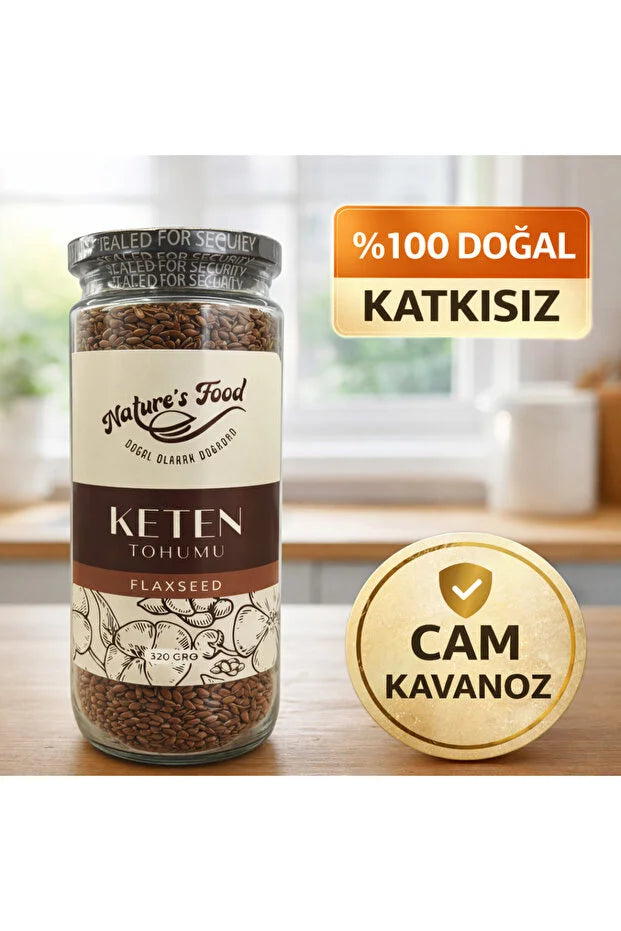 Nature’s Food Lijnzaad | Keten Tohumu 320 g – Rijk aan Vezels &amp; Omega 3 – Superfood – 100% Natuurlijk&nbsp;