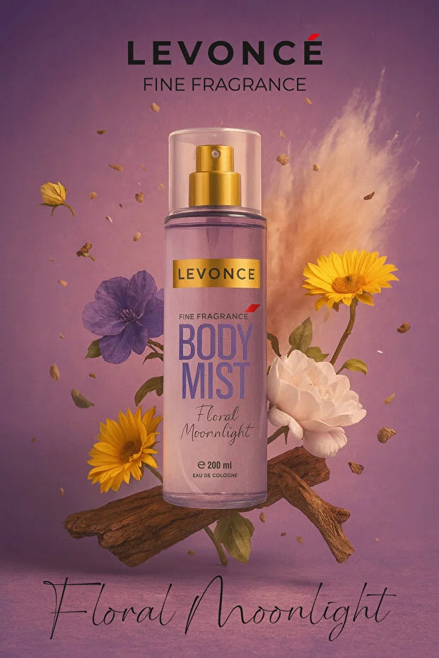 Levoncé Floral Moonlight Dames Bodymist 200 ml –  Verfrissende Body Spray | Bloemige Geur