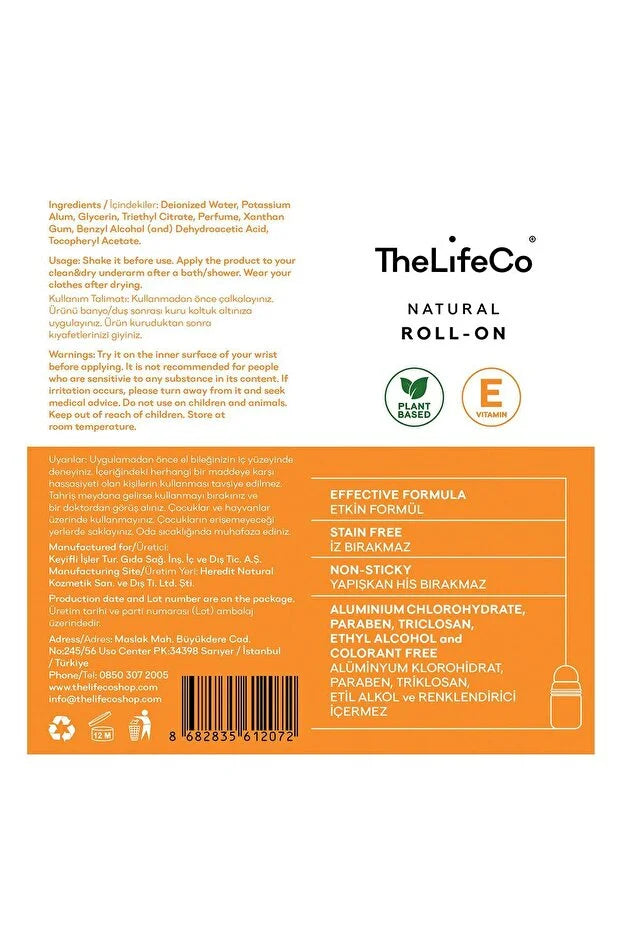 TheLifeCo Natural Roll-On White Flowers 60 ml