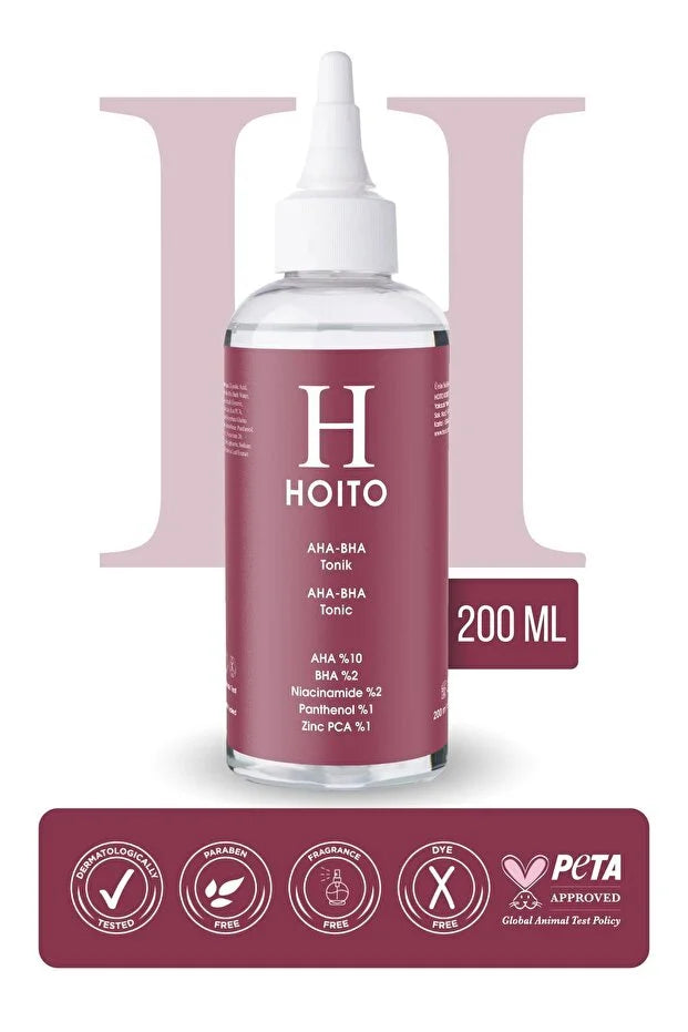 HOITO AHA 10% + BHA 2% Vernieuwende Gezichtstoner 200 ml