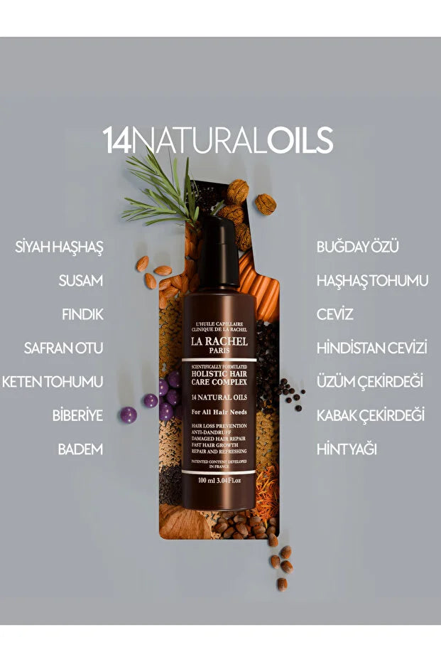 La Rachel Paris Holistic Hair Care Complex 100 ml – Haarolie met 14 Natuurlijke Oliën