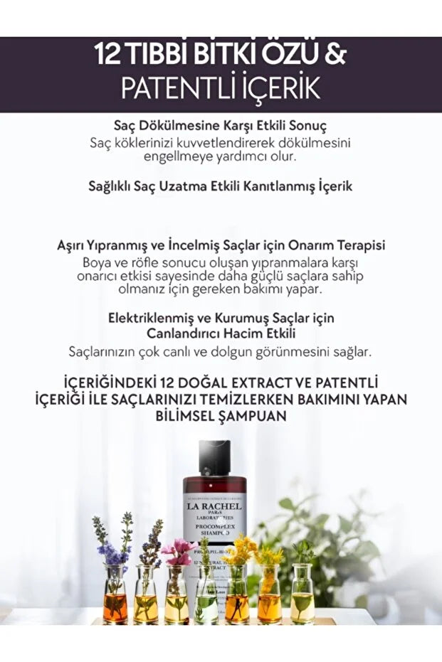 La Rachel Paris ProComplex Shampoo 250 ml – Shampoo met Biotine, Niacinamide & 12 Kruidenextracten