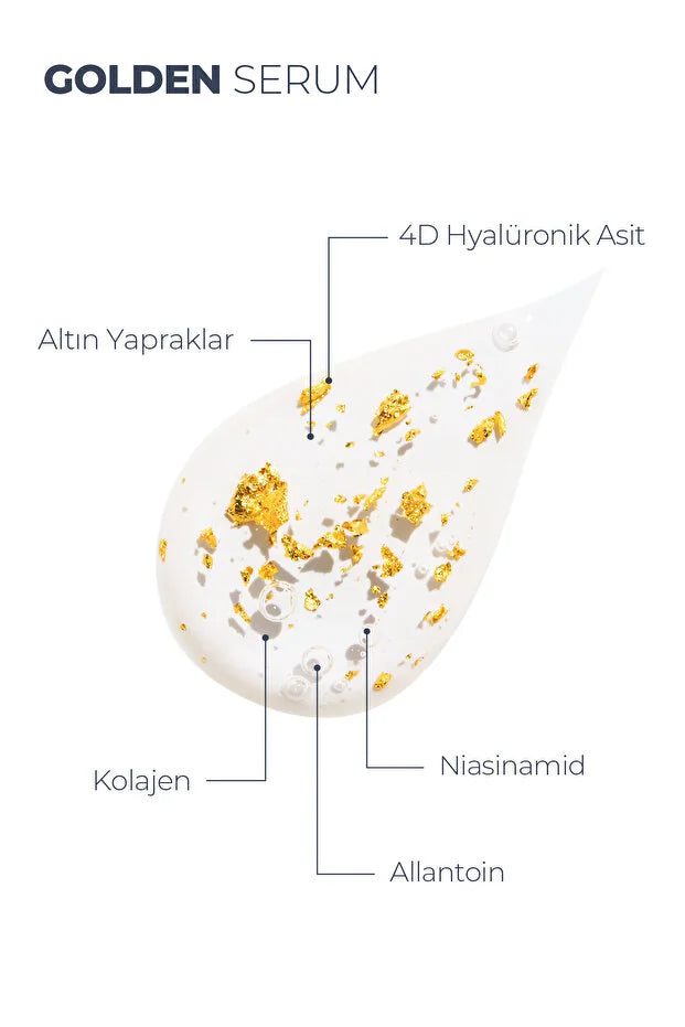 Zaroza 24K Gold Serum 30 ml – Niacinamide, 4D Hyaluronzuur & Plantaardig Collageen