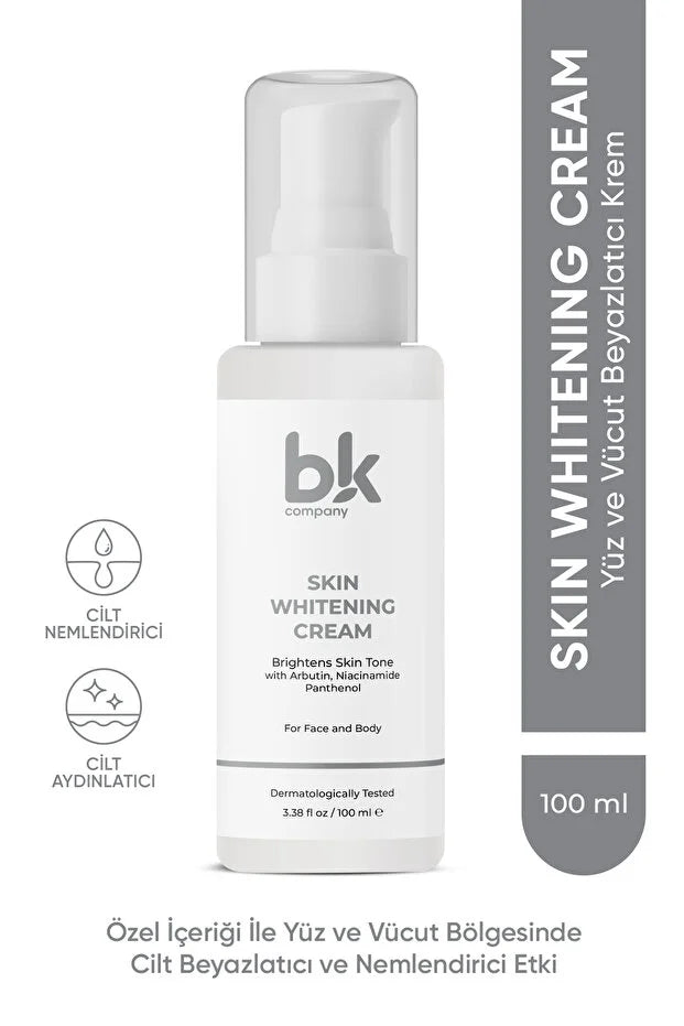 BK Company Skin Whitening Cream 100 ml – Verhelderende Crème voor Gezicht & Lichaam