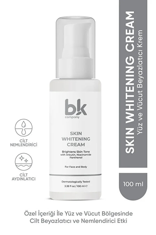 BK Company Skin Whitening Cream 100 ml – Verhelderende Crème voor Gezicht & Lichaam