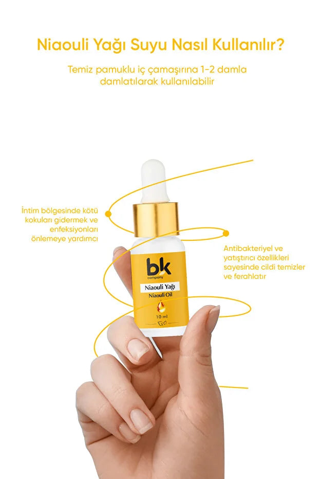 BK Company Niaouli Olie 10 ml – 100% Pure Essentiële Olie – Voor Aromatherapie, Huid & Haarverzorging