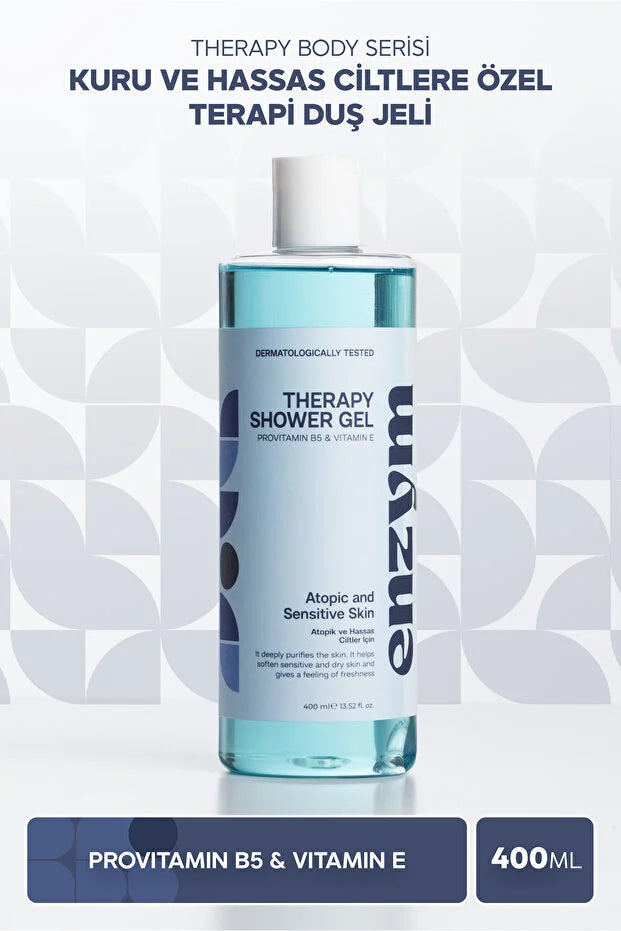 Enzym Therapy Shower Gel Provitamine B5 & Vitamine E 400 ml – Douchegel voor Droge en Gevoelige Huid