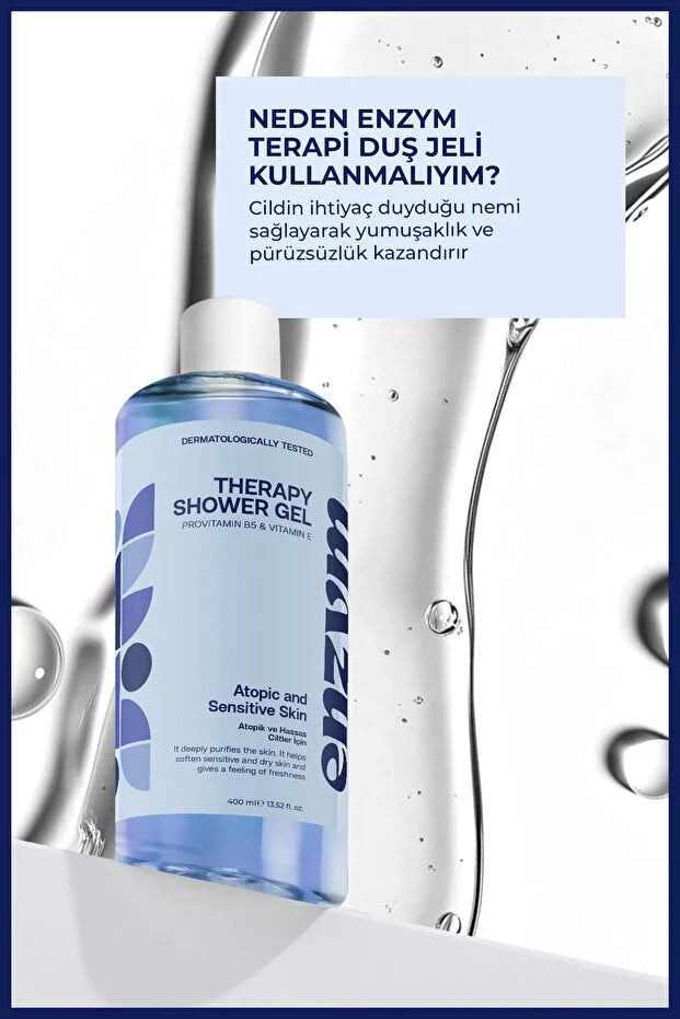 Enzym Therapy Shower Gel Provitamine B5 & Vitamine E 400 ml – Douchegel voor Droge en Gevoelige Huid
