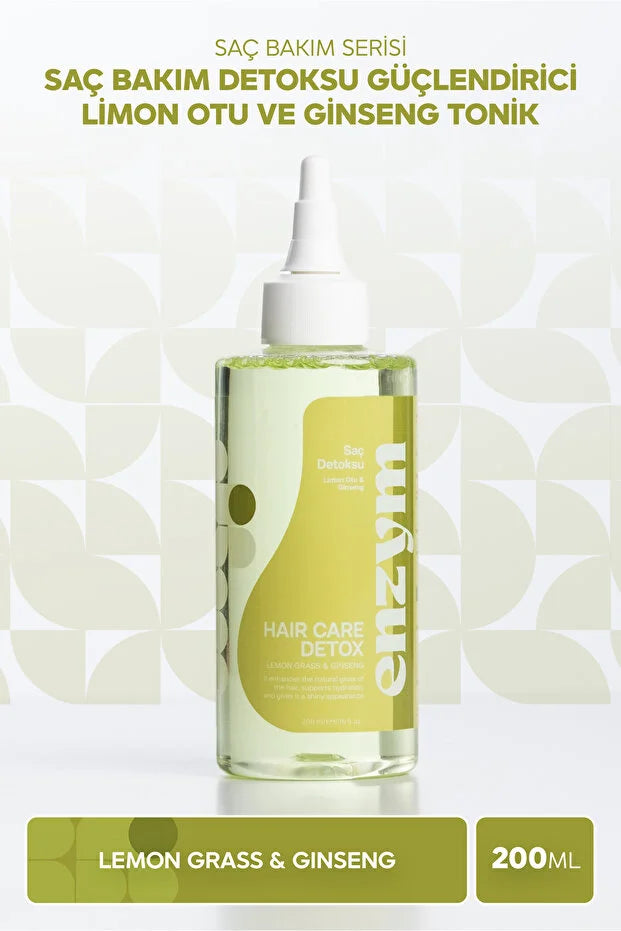 Enzym Hair Care Detox Lemongrass & Ginseng 200 ml – Leave-in Haartonic voor Alle Haartypen