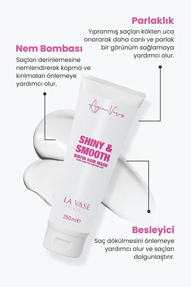 La Vase Shiny & Smooth Biotin Hair Mask 250 ml – Biotine Haarmasker
