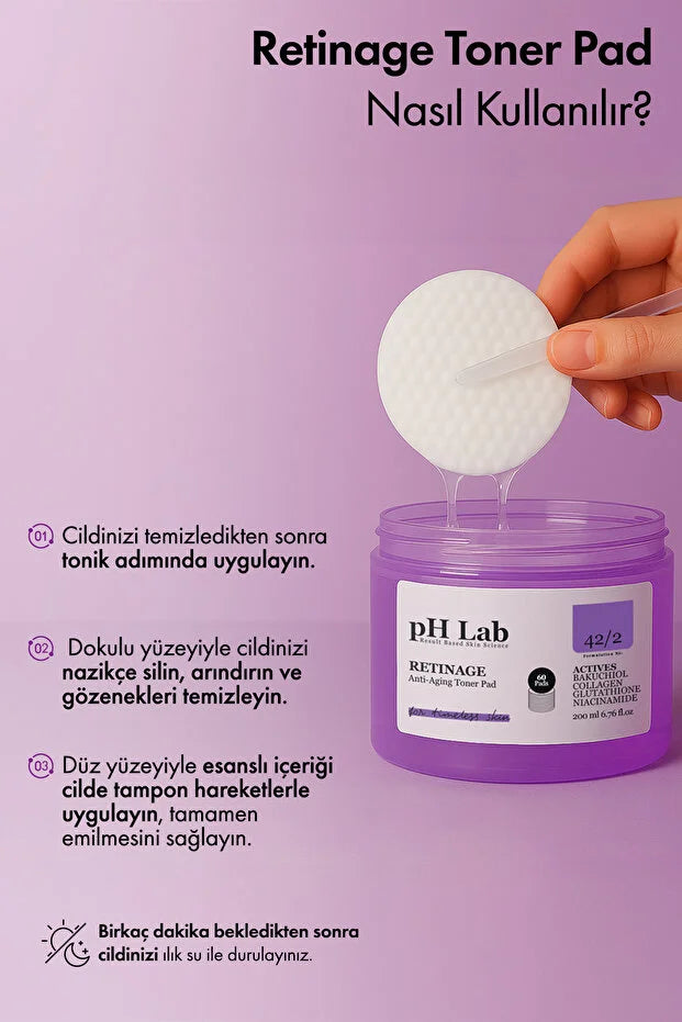 pH Lab Retinage Anti-Aging Toner Pads - 60 Stuks