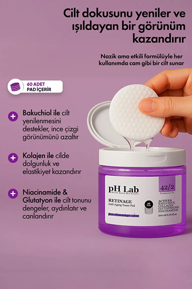 pH Lab Retinage Anti-Aging Toner Pads - 60 Stuks