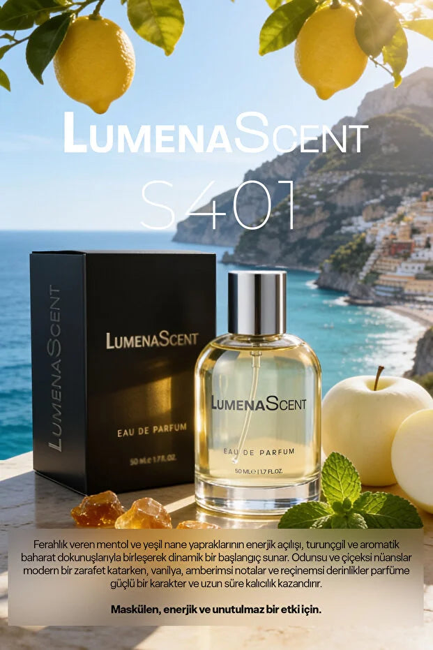 LumenaScent S401 Eau de Parfum voor Heren – Aromatisch, Fris & Houtachtig – 50 ml