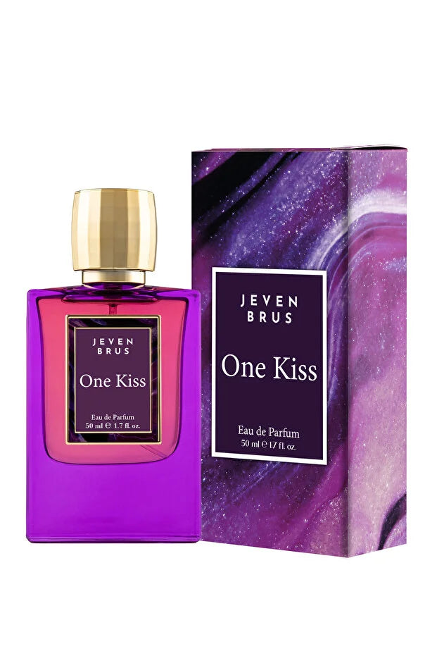 Jeven Brus One Kiss Eau de Parfum 50 ml – Damesparfum met Kiwi, Roos &amp; Witte Musk