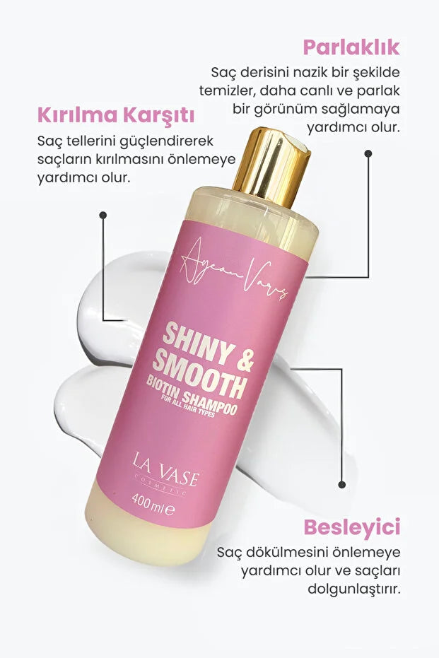 La Vase Cosmetic Shiny & Smooth Biotin Shampoo 400 ml