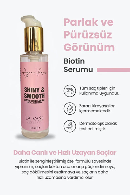 La Vase Cosmetic Shiny & Smooth Biotin Hair Serum 150 ml