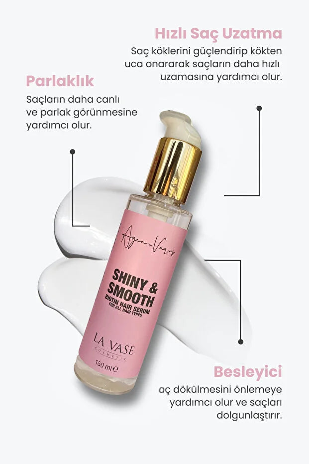 La Vase Cosmetic Shiny & Smooth Biotin Hair Serum 150 ml