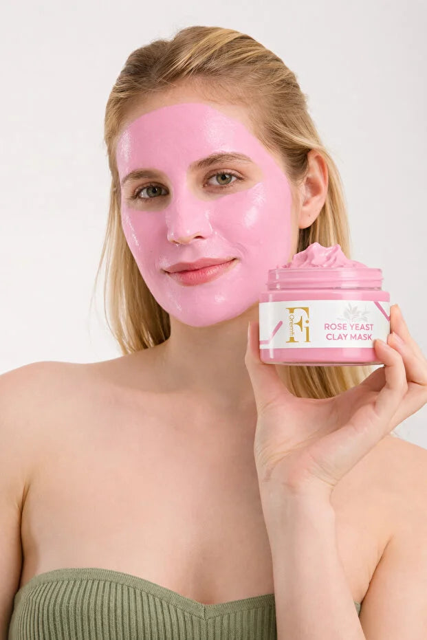Qremfi Rose Yeast Clay Mask 100 ml – Reinigend & Verzorgend Kleimasker