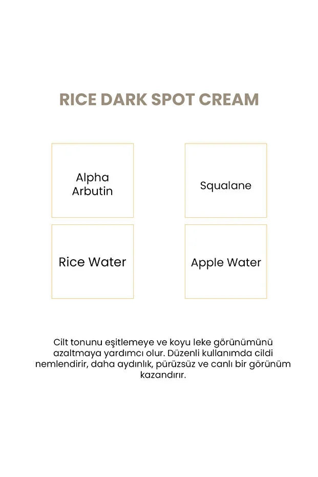 Qremfi Rice Dark Spot Cream 50 ml – Verhelderende Gezichtscrème met Rijstwater