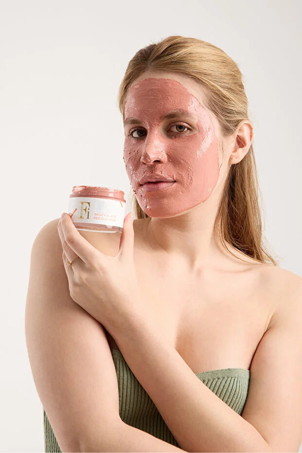 Qremfi Salicylic Acid Red Clay Mask 100 ml – Kleimasker met Salicylzuur