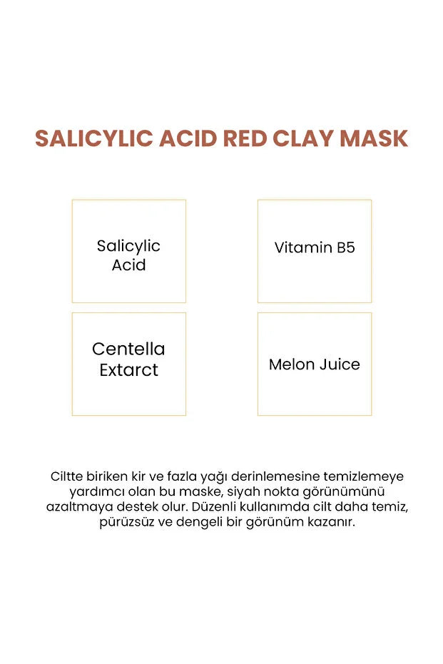 Qremfi Salicylic Acid Red Clay Mask 100 ml – Kleimasker met Salicylzuur
