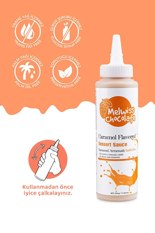 Melwiss Chocolate Caramel Dessertsaus – Karamelsaus 330 g
