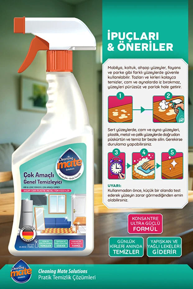 Cleaning Mate Solutions - Multifunctionele Allesreiniger Spray 750 ml