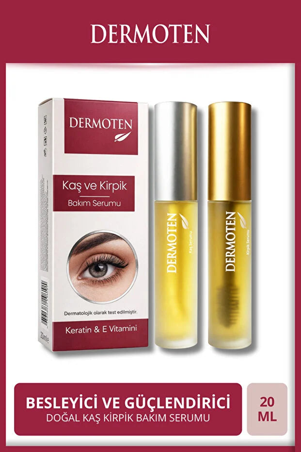 Dermoten Wenkbrauw- & Wimperserum met Keratine en Vitamine E – 20 ml