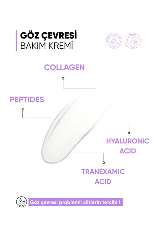 Mia Klinika Collagen Intensive Moisturizing Eye Cream – Oogcrème met Collageen, Peptiden & Hyaluronzuur – 20 ml