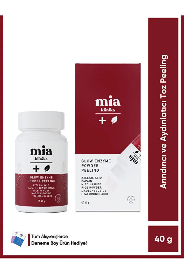 Mia Klinika Glow Enzyme Powder Peeling 40 g – Zuiverende En Verhelderende Enzympeeling