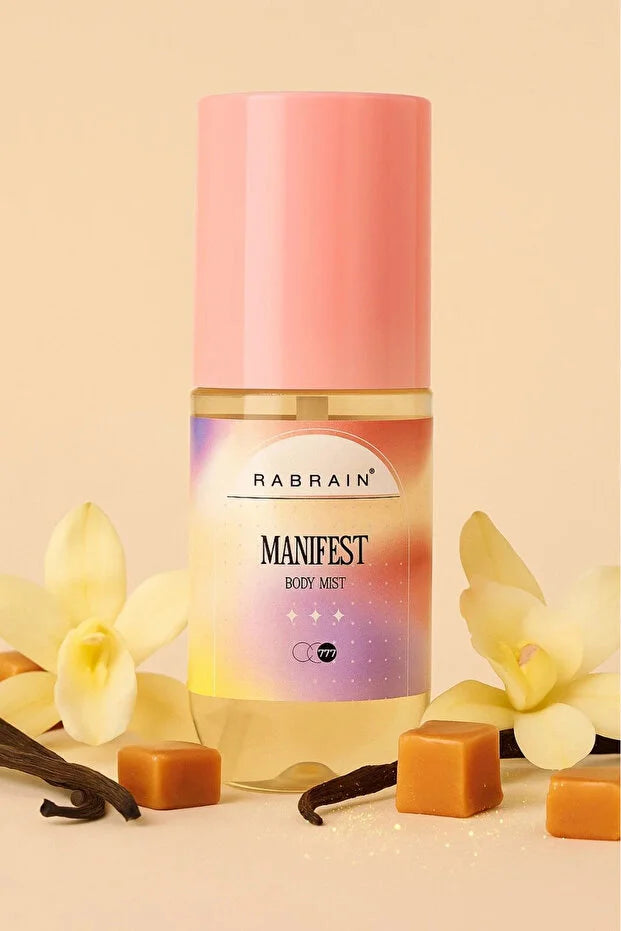 Rabrain Manifest Body Mist – Pistache, Vanille & Salted Caramel – 150 ml