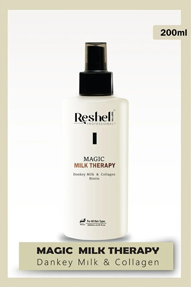 Reshell Professional Magic Milk Therapy – Haarverzorgingsspray met Biotine, Collageen & Ezelinnenmelk – 200 ml