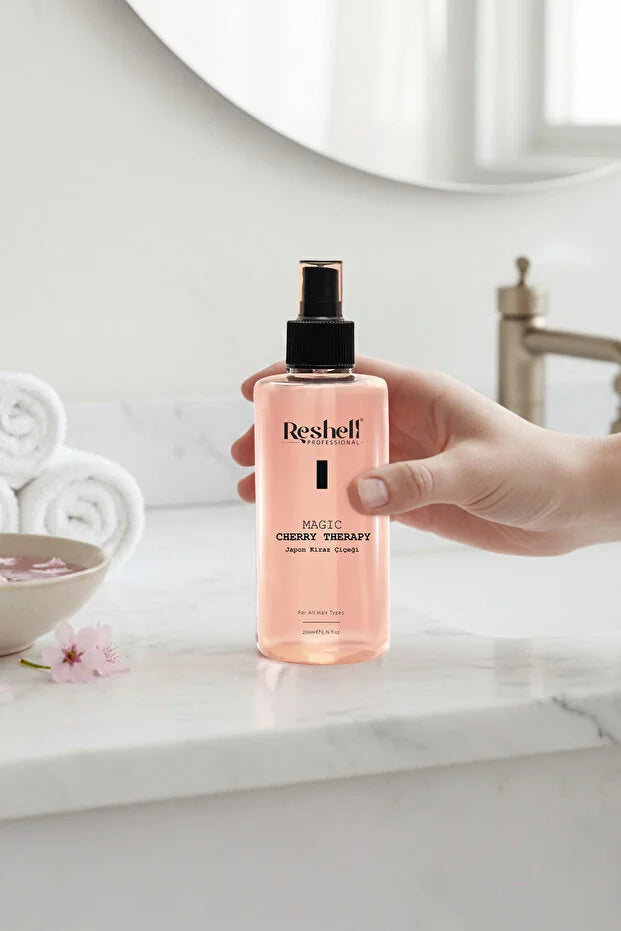 Reshell Professional Magic Cherry Therapy – Leave-in Haarspray met Keratine, Ginseng & Hyaluronzuur – 200 ml