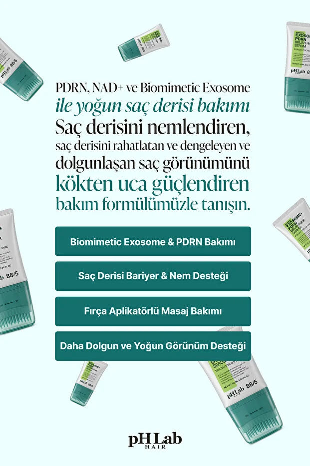 pH Lab Hair 88/5 Biomimetic Exosome + PDRN Brush Hair Serum – Hoofdhuidserum met Borstelapplicator – NAD+, Cafeïne, Peptiden &amp; Biotine – 90 ml