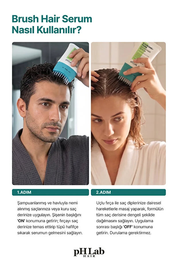 pH Lab Hair 88/5 Biomimetic Exosome + PDRN Brush Hair Serum – Hoofdhuidserum met Borstelapplicator – NAD+, Cafeïne, Peptiden &amp; Biotine – 90 ml