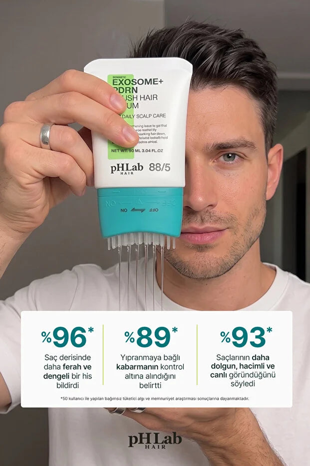 pH Lab Hair 88/5 Biomimetic Exosome + PDRN Brush Hair Serum – Hoofdhuidserum met Borstelapplicator – NAD+, Cafeïne, Peptiden &amp; Biotine – 90 ml
