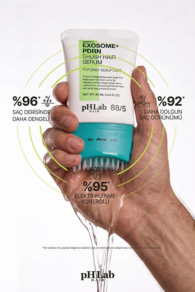 pH Lab Hair 88/5 Biomimetic Exosome + PDRN Brush Hair Serum – Hoofdhuidserum met Borstelapplicator – NAD+, Cafeïne, Peptiden &amp; Biotine – 90 ml