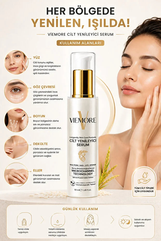 Viemore Longevity Skin Care Formula – Huidvernieuwend Serum – Rice PDRN, NAD+ & Marine Retinol – 50 ml