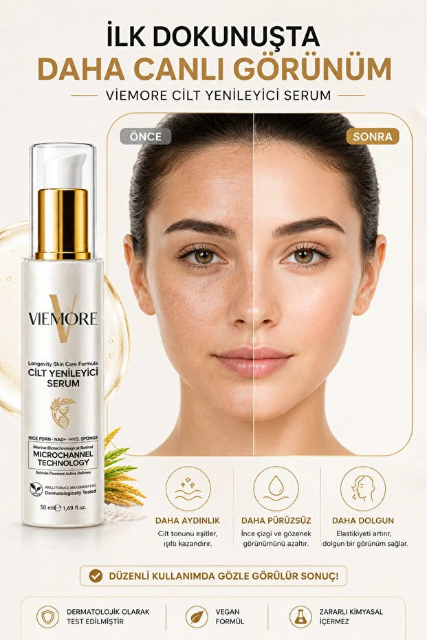 Viemore Longevity Skin Care Formula – Huidvernieuwend Serum – Rice PDRN, NAD+ & Marine Retinol – 50 ml